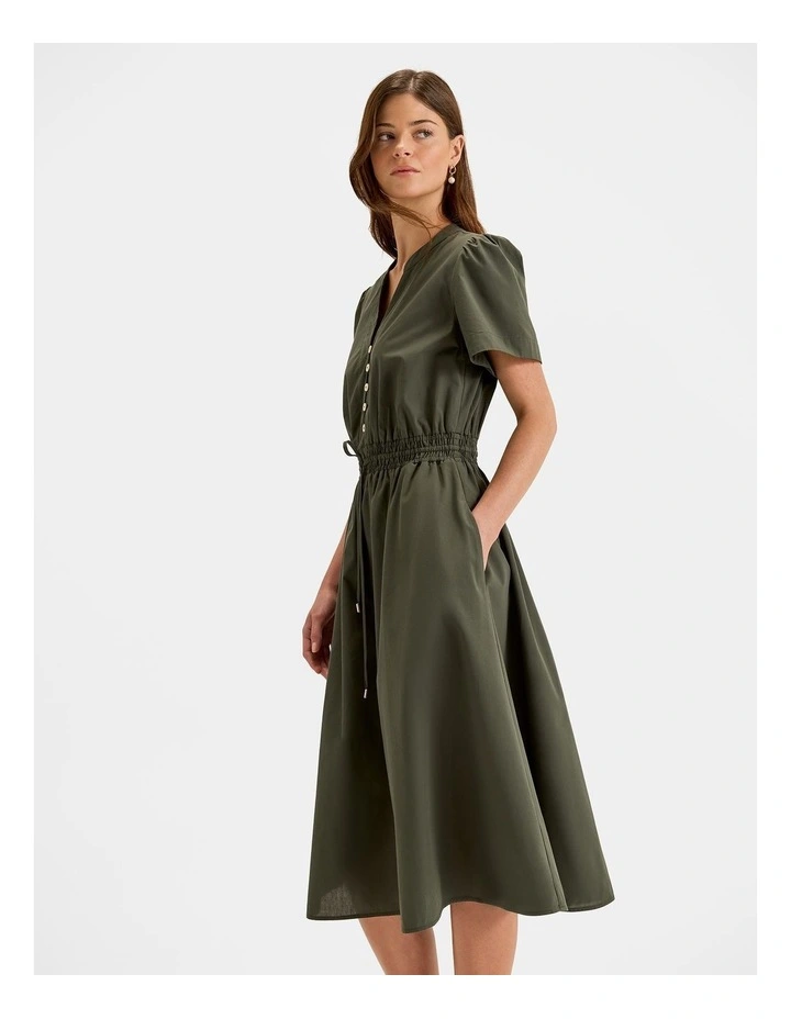 Chiara Midi Dress in Kelp Green image 6