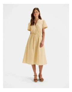Chiara Midi Dress in Buttercup Yellow