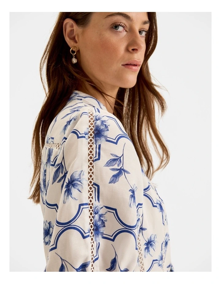 Mosaic Mini Dress in Ivory image 4