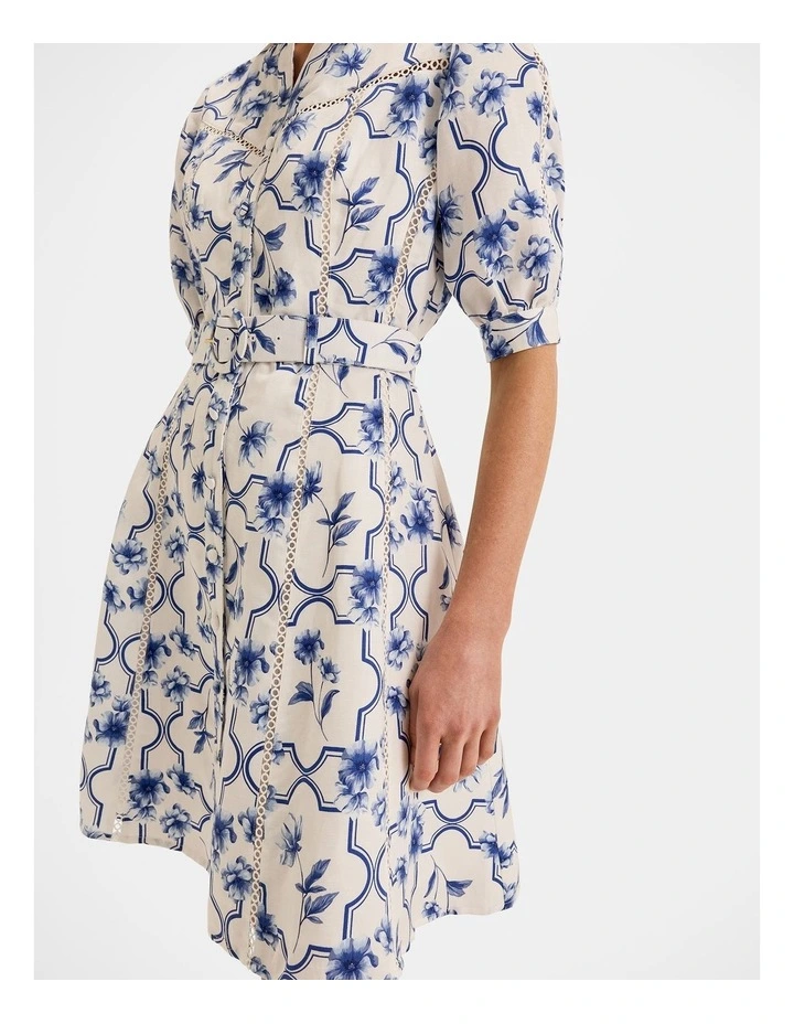 Mosaic Mini Dress in Ivory image 6