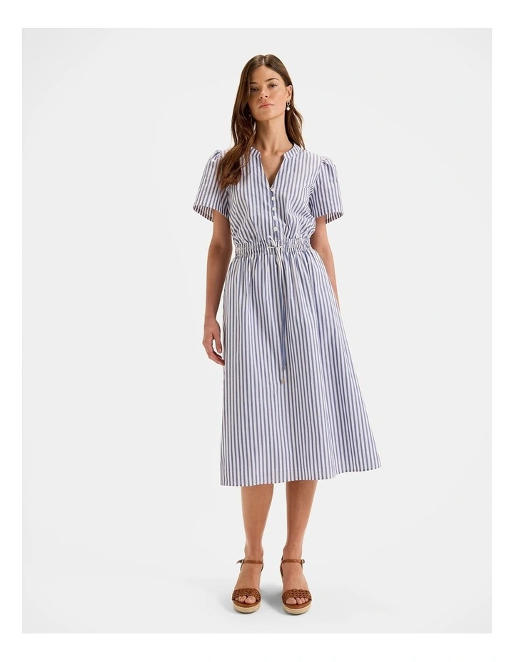 Capri Stripe Midi Dress in Marine image 1