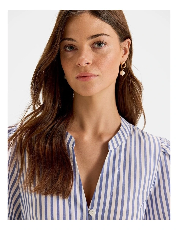 Capri Stripe Midi Dress in Marine image 3