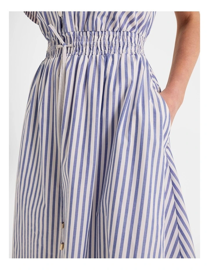 Capri Stripe Midi Dress in Marine image 5