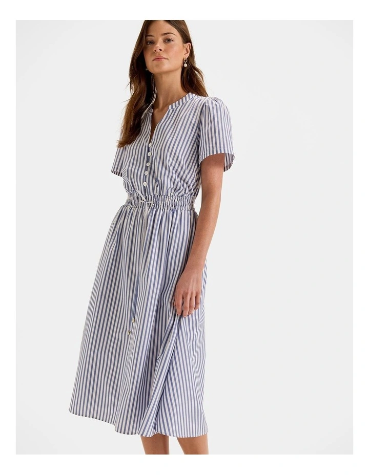 Capri Stripe Midi Dress in Marine image 6