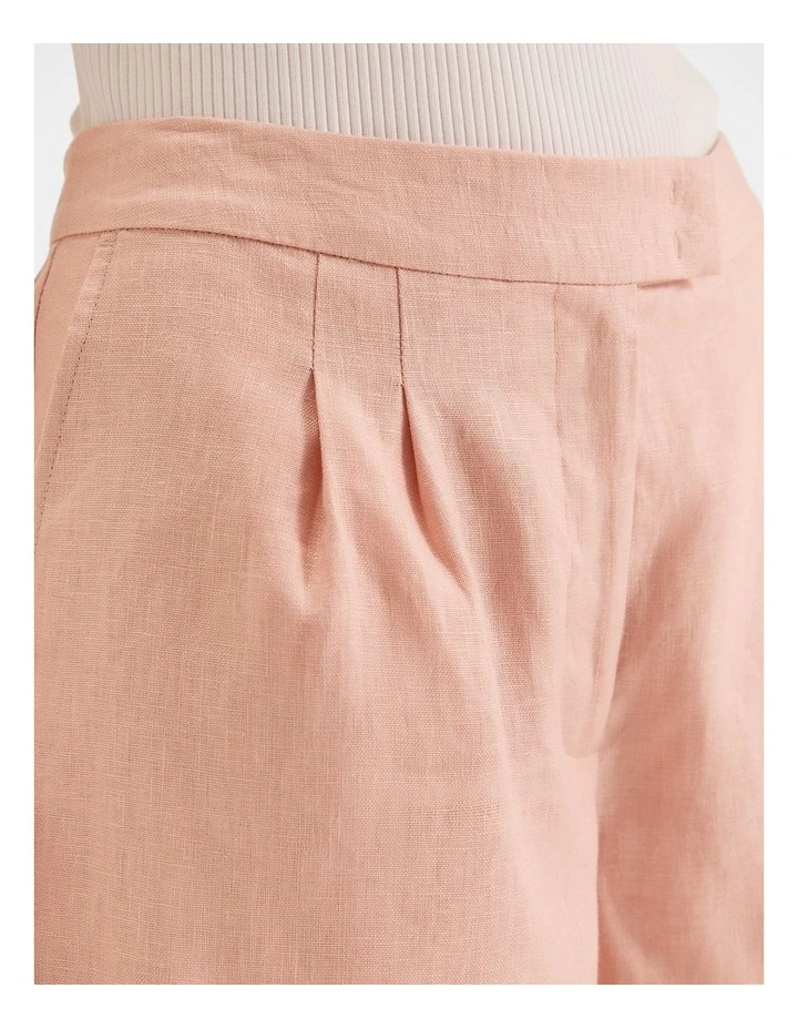 Celine Linen Shorts in Sunset Rose image 4