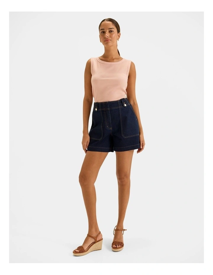 Farrah Denim Shorts in Indigo image 1