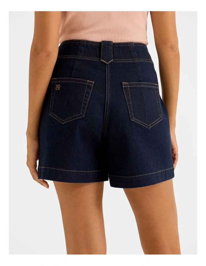 Farrah Denim Shorts in Indigo image 2
