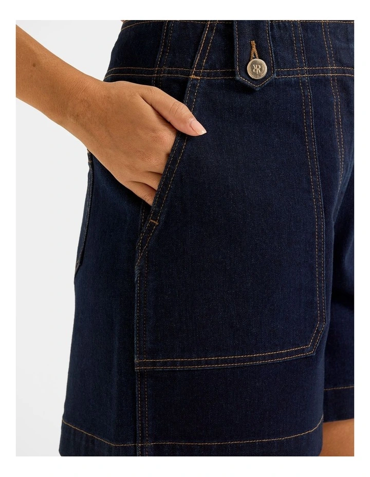 Farrah Denim Shorts in Indigo image 4