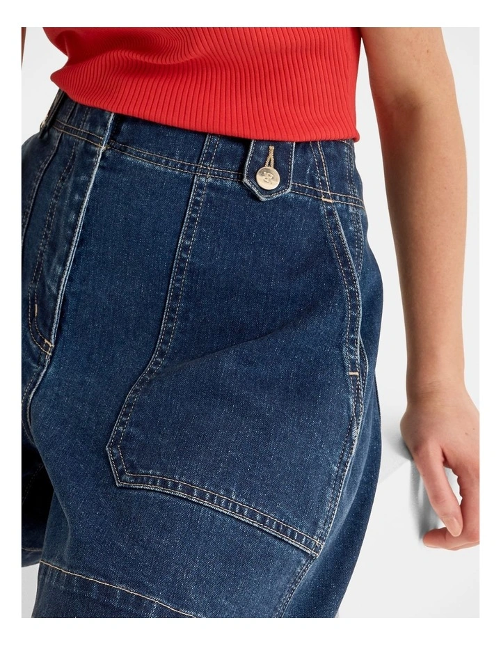 Farrah Denim Shorts in Blue Rinse image 4