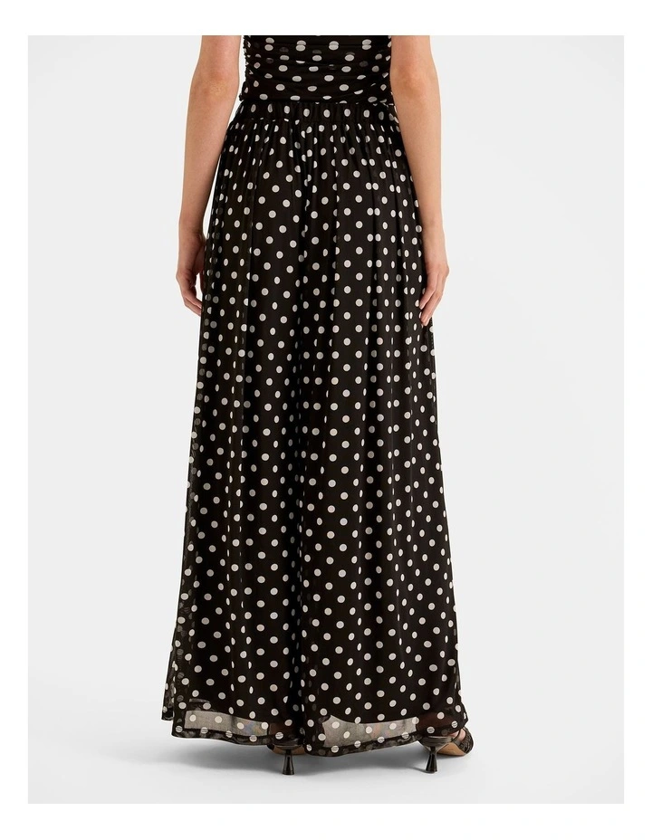 Ava Spot Mesh Pants in Black image 2