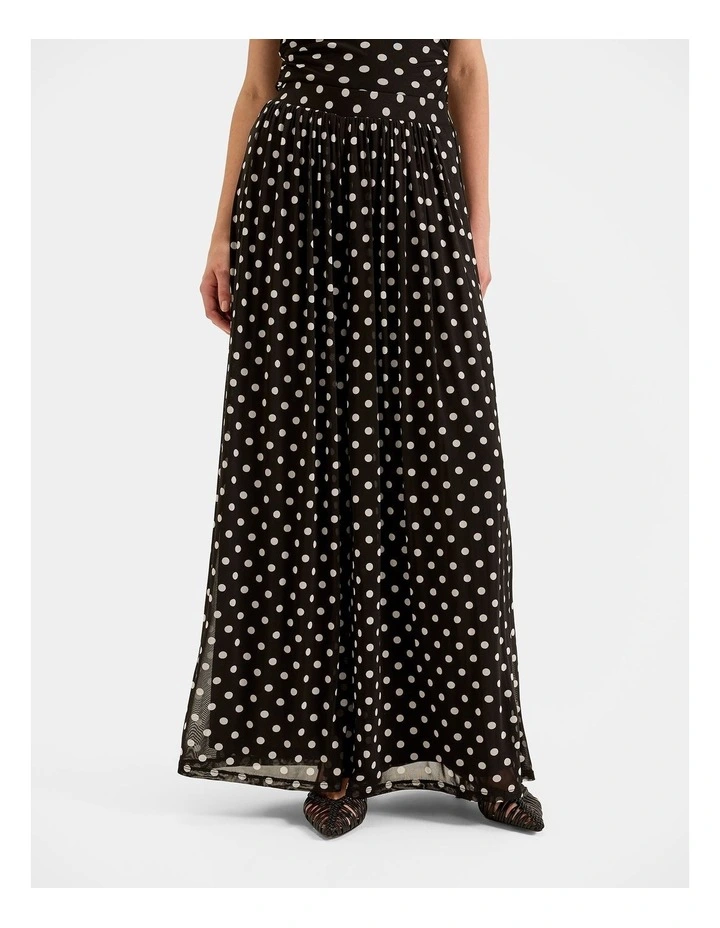 Ava Spot Mesh Pants in Black image 3