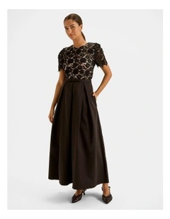 Bloom Maxi Ball Skirt in Black