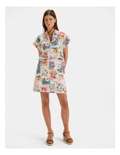 Postcards Mini Skirt in Cream