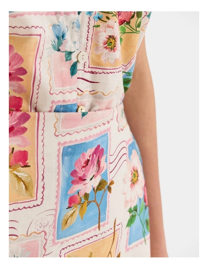 Postcards Mini Skirt in Cream image 5