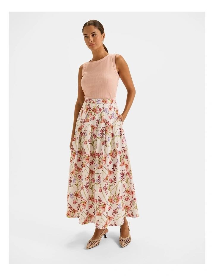 Tropics Maxi Skirt in Ivory image 1