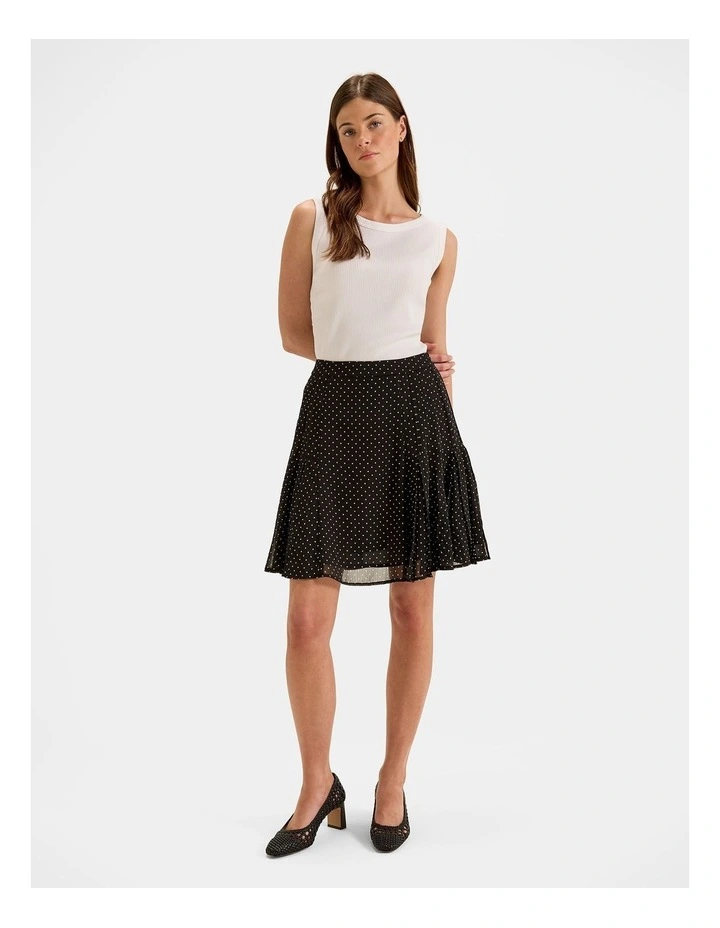 Zoe Spot Mini Skirt in Black image 1