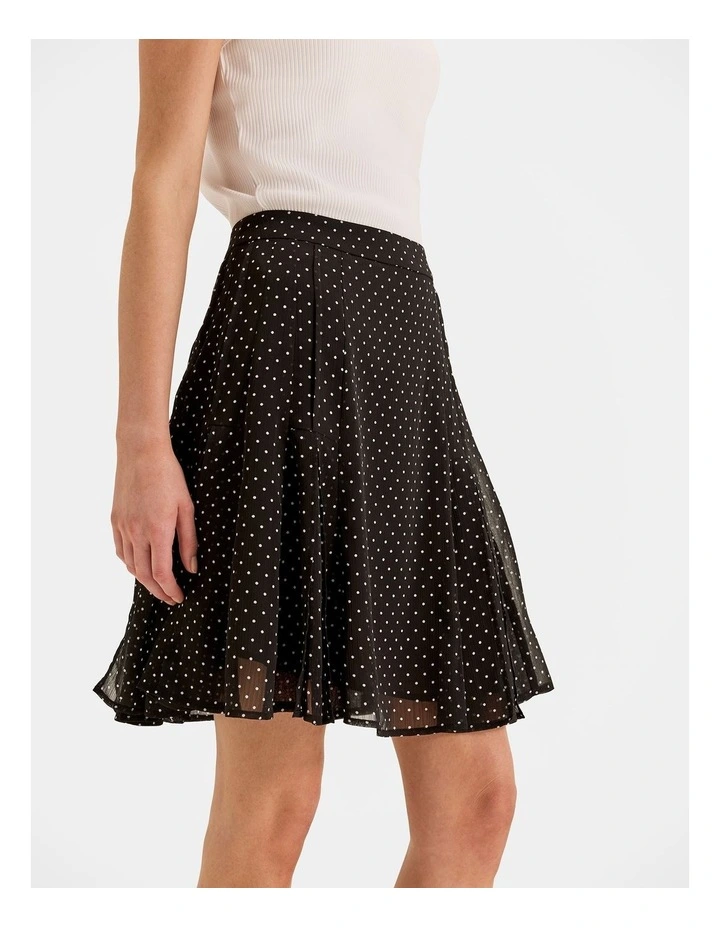 Zoe Spot Mini Skirt in Black image 4