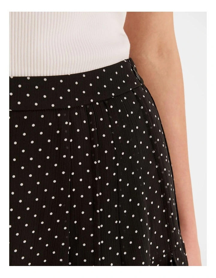 Zoe Spot Mini Skirt in Black image 5