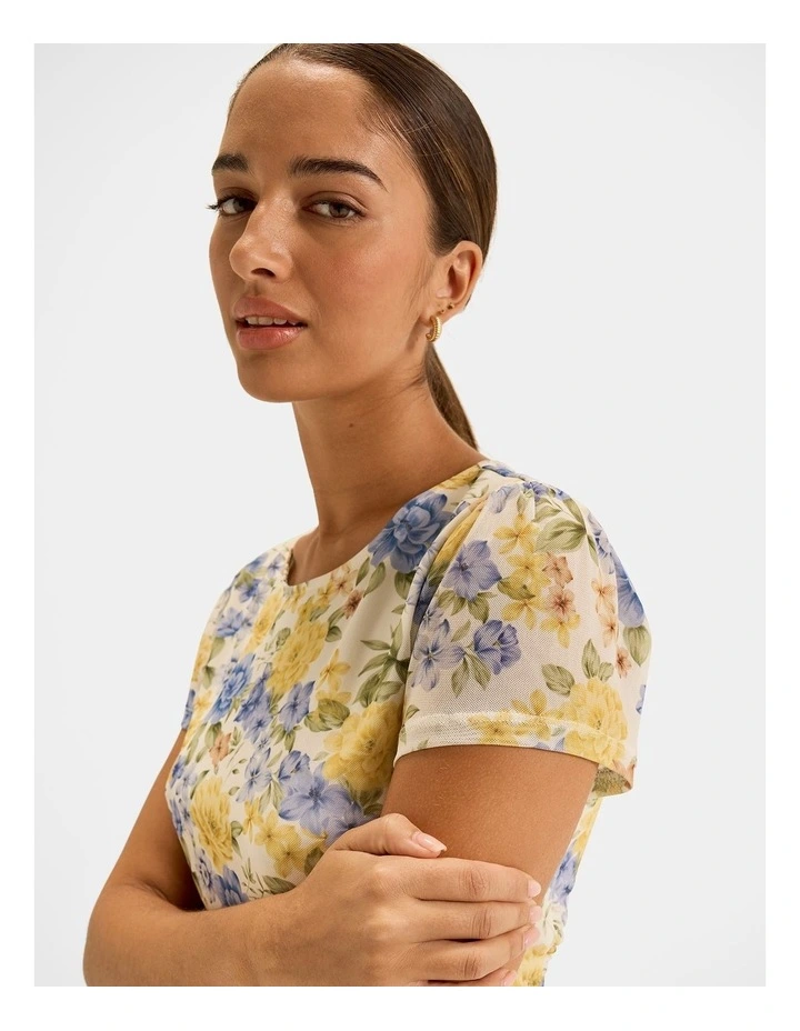 Elba Mesh Top in Ivory image 3