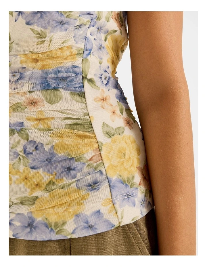 Elba Mesh Top in Ivory image 4