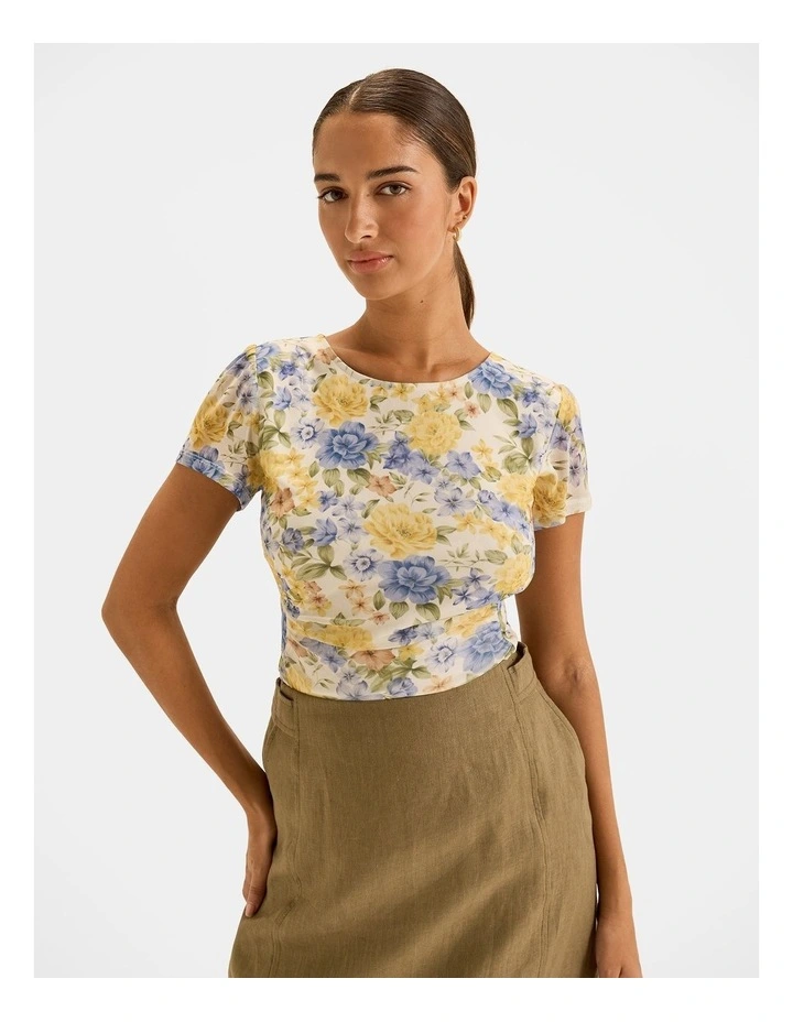 Elba Mesh Top in Ivory image 5