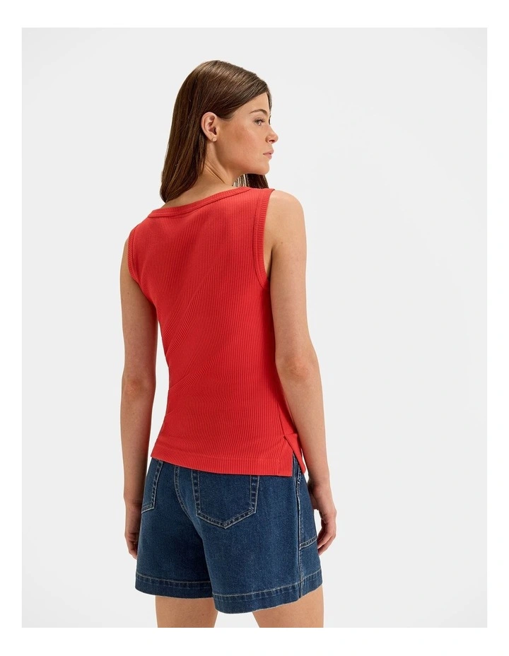 Olivia Ribbed Tank Top in Sunrise image 2