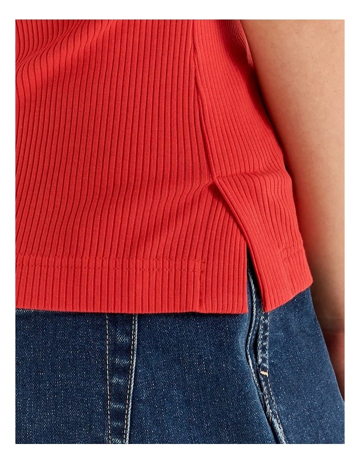 Olivia Ribbed Tank Top in Sunrise image 5