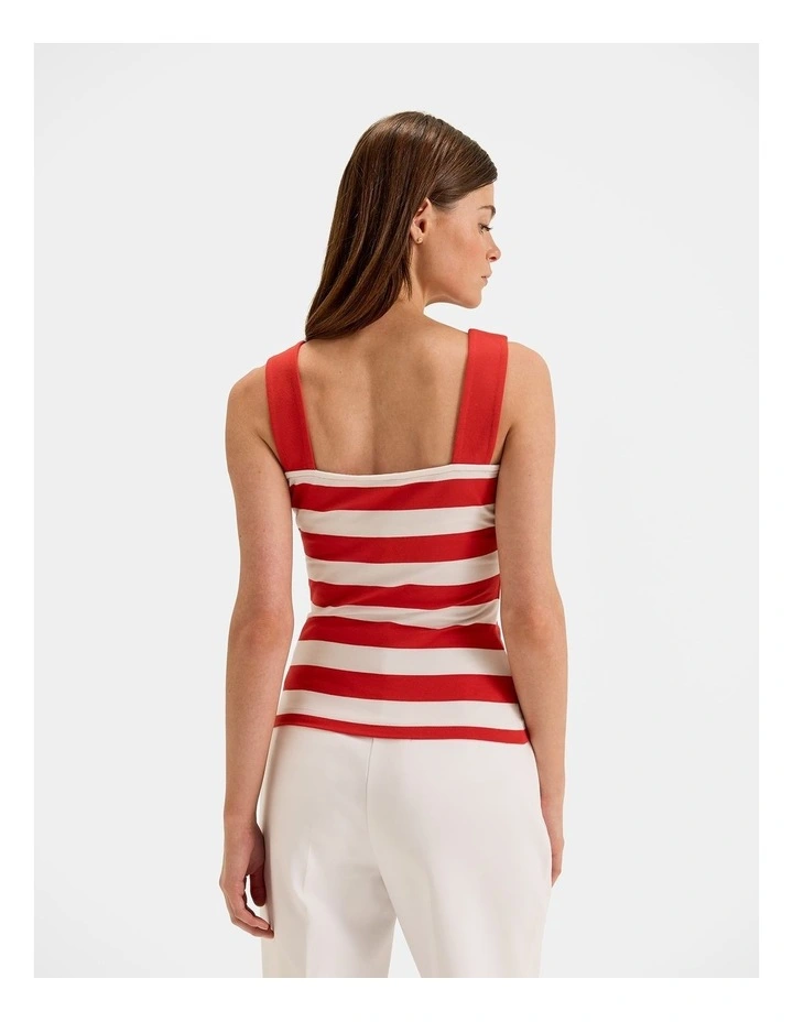 Carrie Stripe Tank in Sunrise/Ivory image 2