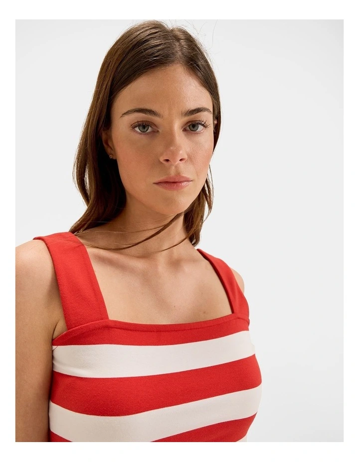Carrie Stripe Tank in Sunrise/Ivory image 5