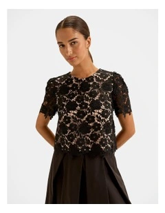 Bloom Lace Top in Black