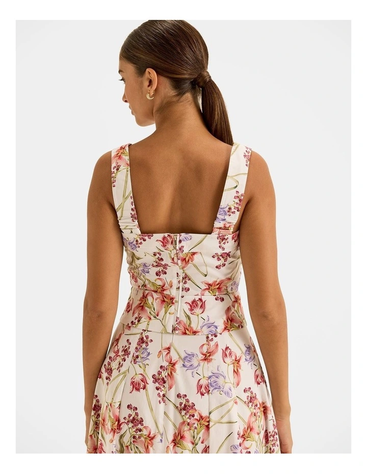 Tropics Crop Top in Ivory image 2