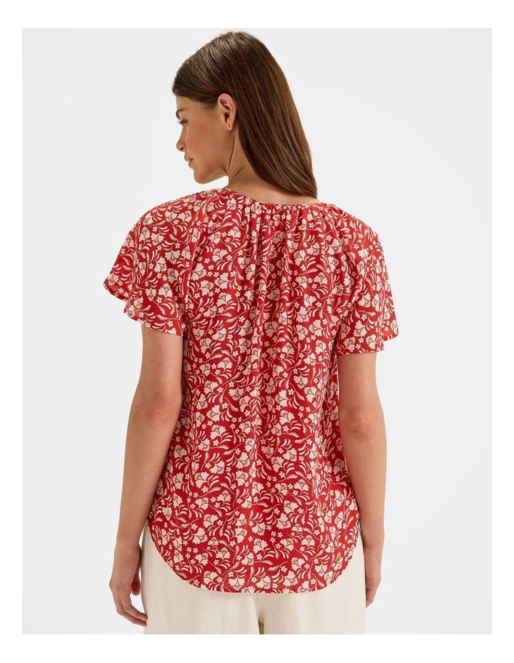 St Lucia Blouse in Hibiscus image 2