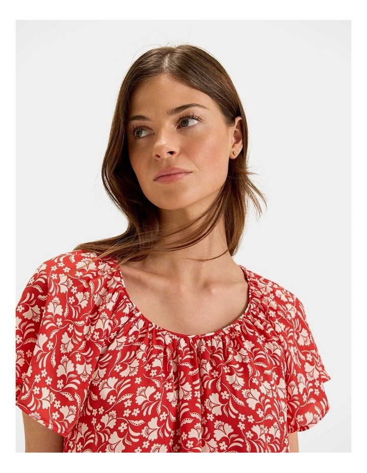 St Lucia Blouse in Hibiscus image 3