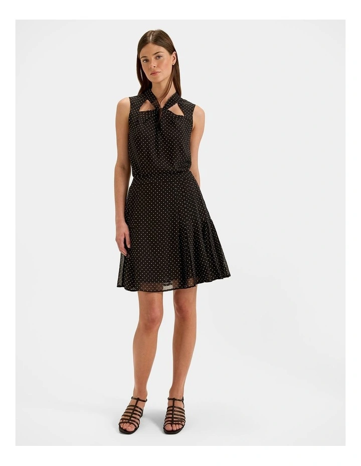 Zoe Spot Top in Black image 5