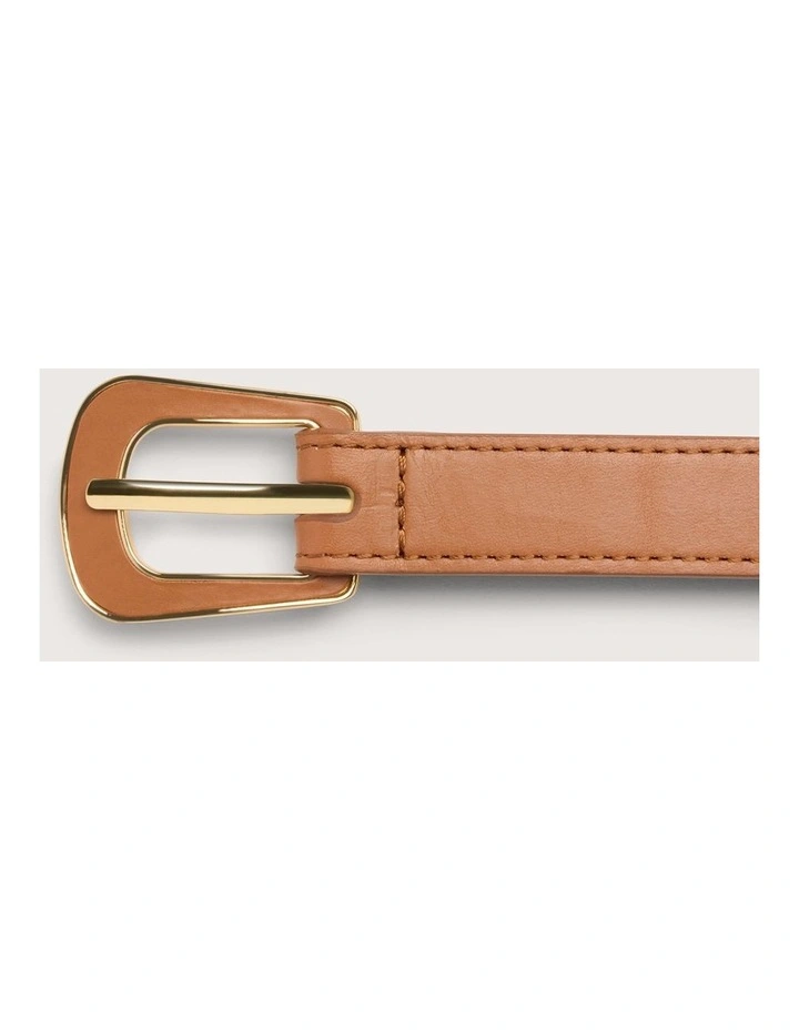 Clara Leather Belt in Tan image 2