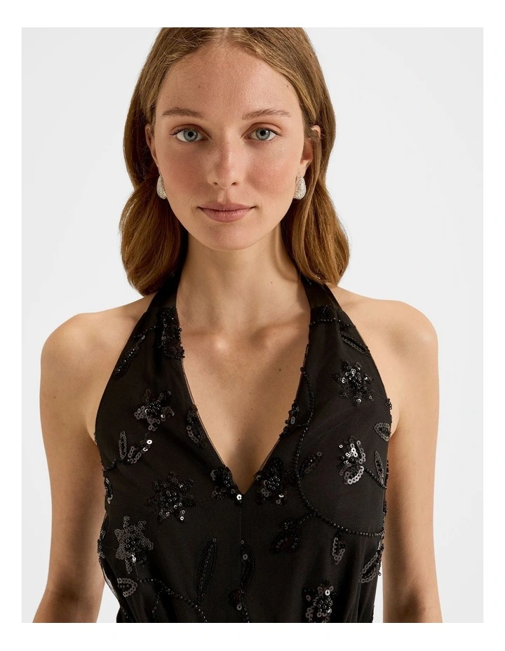 Night Rose Maxi Dress in Black image 7