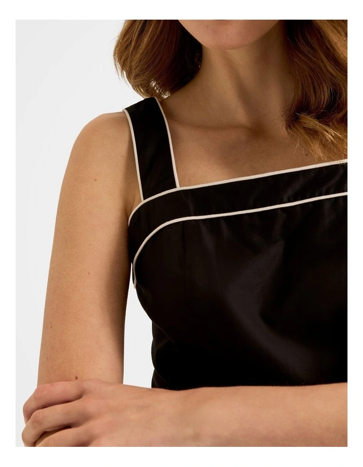 Florida Embroidered Sun Dress in Black image 4