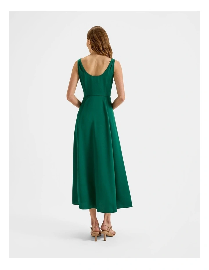 Montague Cowl Neck Dress in Emerald image 2