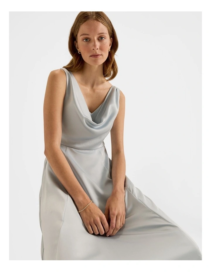 Montague Cowl Neck Dress in Honeydew image 4