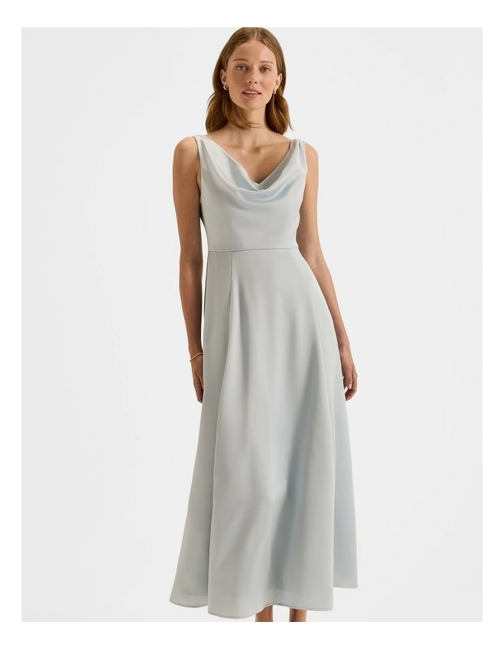 Montague Cowl Neck Dress in Honeydew image 5