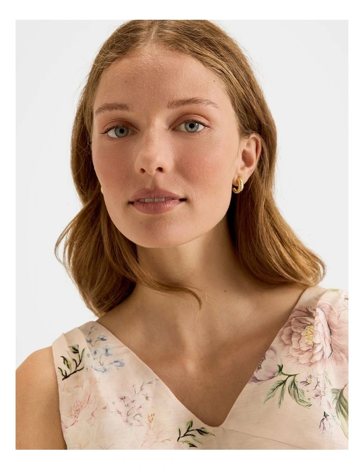 Sunset Rose Floral Dress in Multi image 5