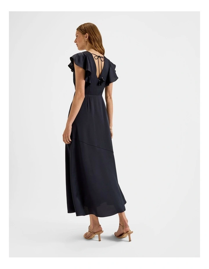 Montreal Flounce Sleeve Dress in Ink image 2