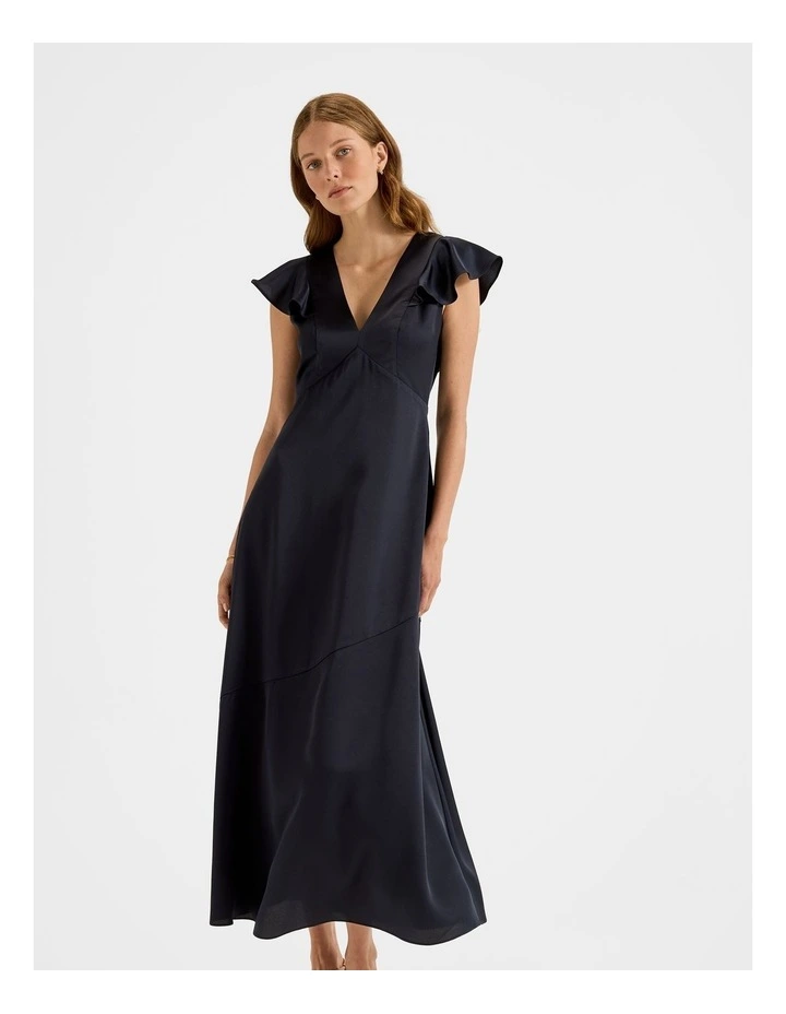 Montreal Flounce Sleeve Dress in Ink image 6