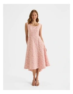 Azalea Midi Dress in Dusty Pink