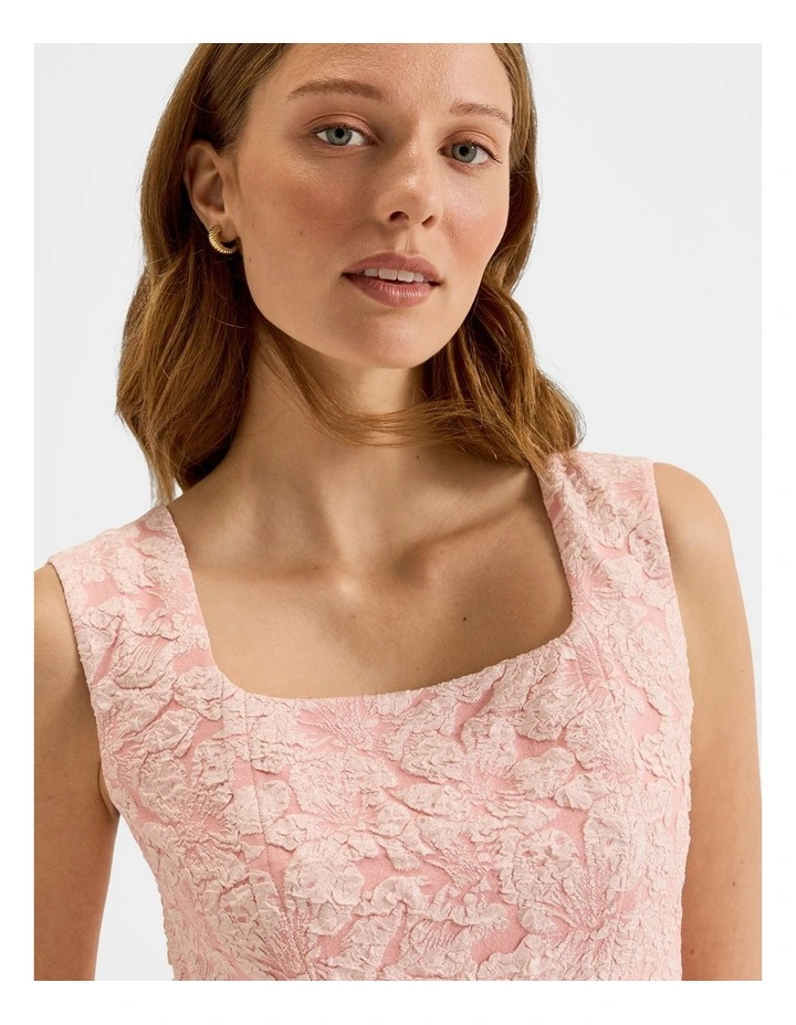 Azalea Midi Dress in Dusty Pink image 3