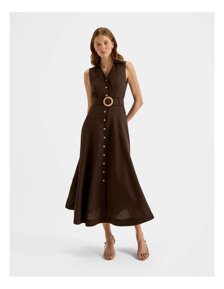 Hamilton Shirt Dress in Coffee image 1
