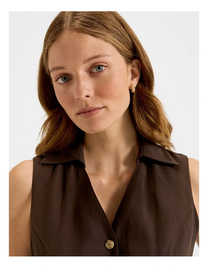 Hamilton Shirt Dress in Coffee image 4