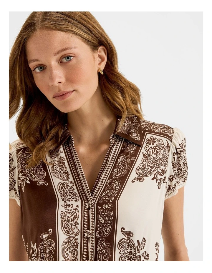 Trinity Shirt Dress in Chocolate image 3