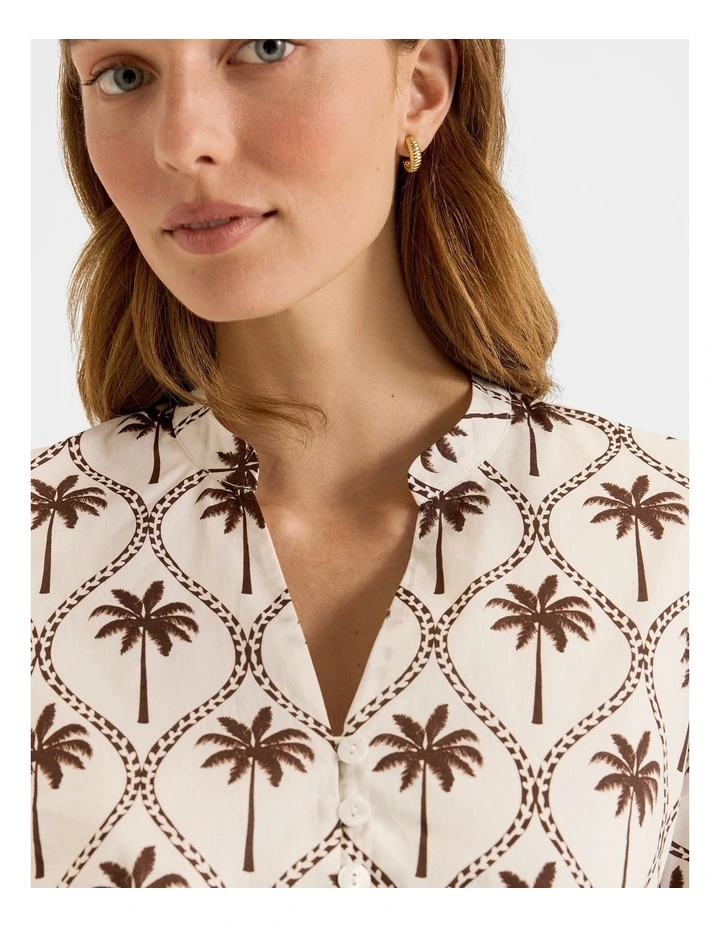 Palms Mini Dress in Ivory image 4