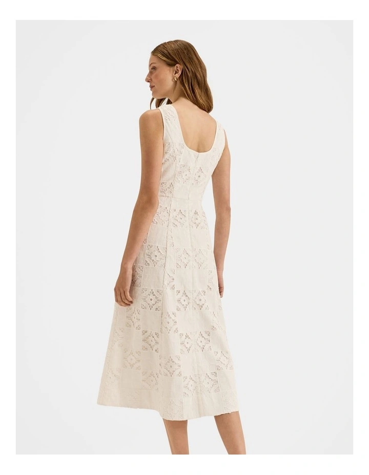 Noosa Embroidered Midi Dress in Ivory image 2
